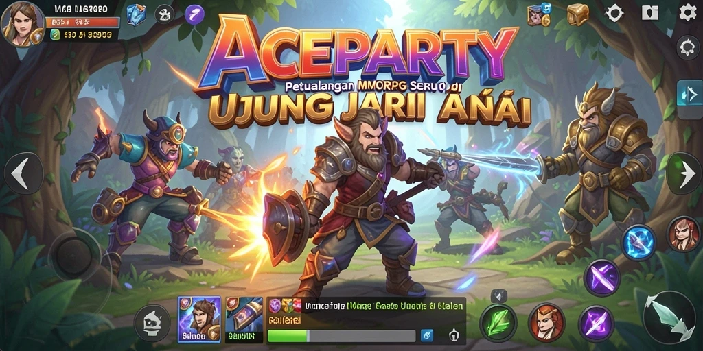 Gameplay ACEPARTY yang seru dan interaktif di dunia MMORPG.