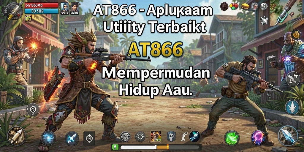 Tampilan utama AT866 menampilkan fitur-fitur Utility yang bermanfaat.