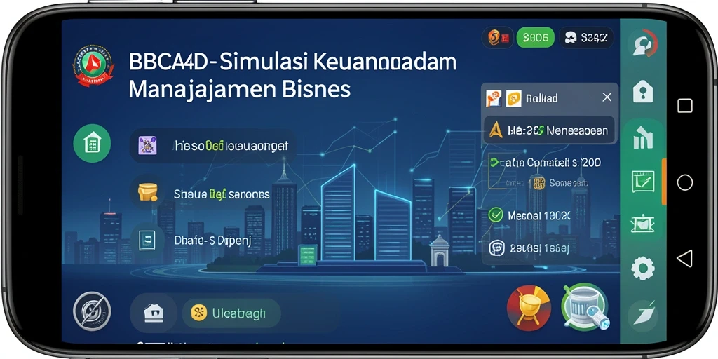 Tampilan gameplay BBCA4D dengan elemen manajemen bisnis yang menantang.