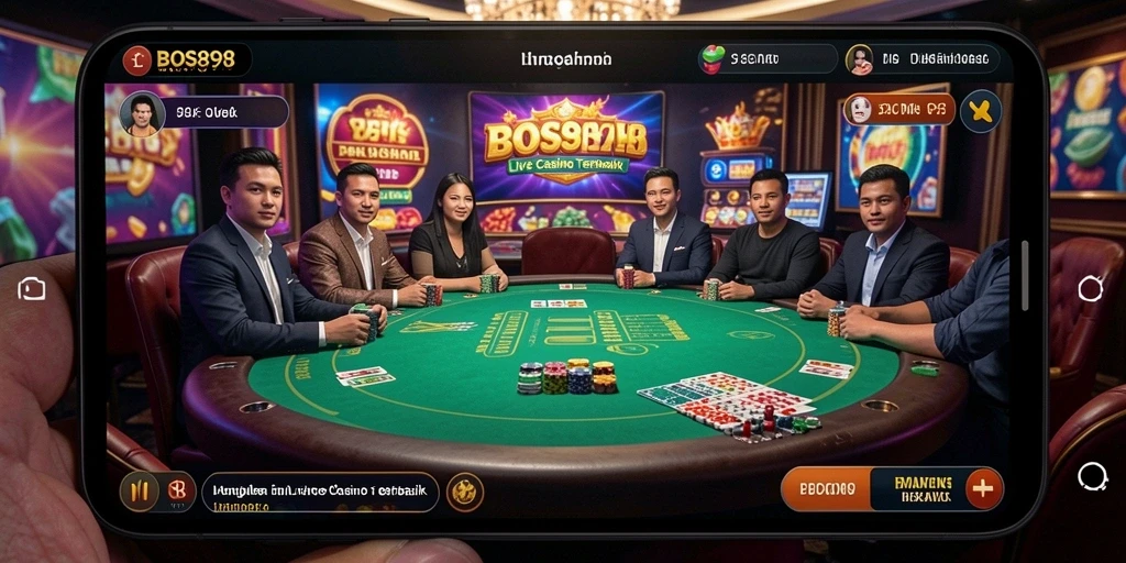 Tampilan gameplay Live Casino yang mendebarkan dan interaktif.