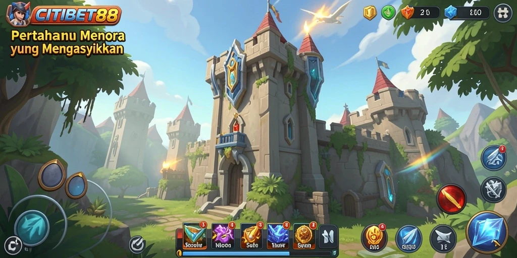 Gameplay menarik dari CITIBET88 di Tower Defense.
