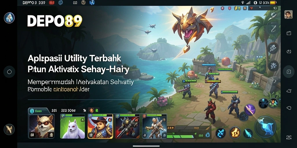Screenshot utama DEPO89 menampilkan antarmuka pengguna yang rapi dan fungsional.