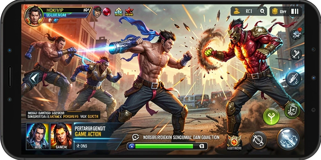 Tampilan seru gameplay HOKIVIP yang penuh aksi.