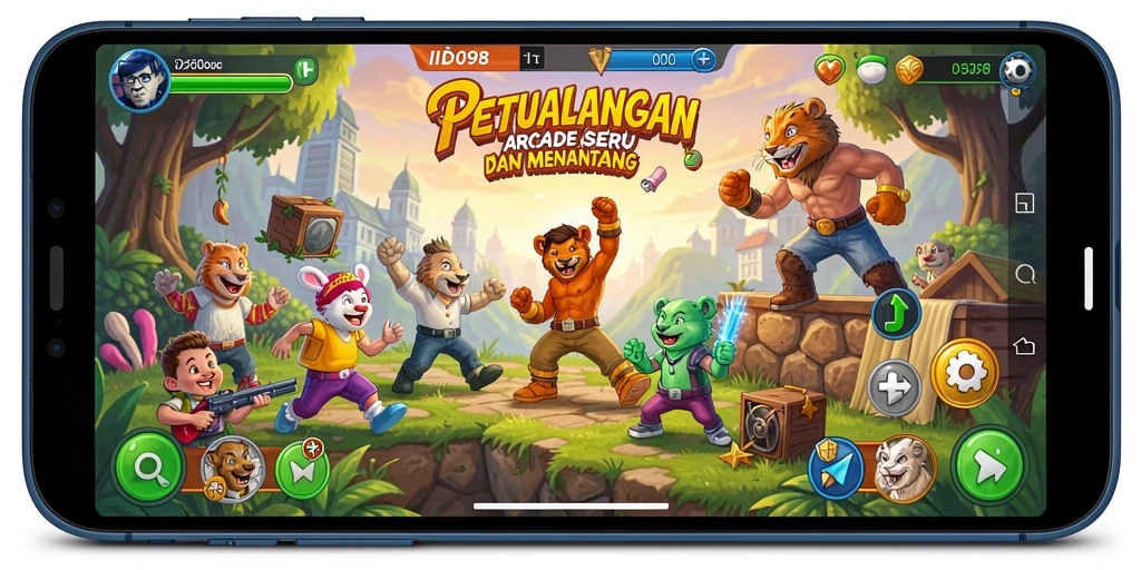 Gameplay seru ID098 dengan grafis menarik dan tantangan mendebarkan.