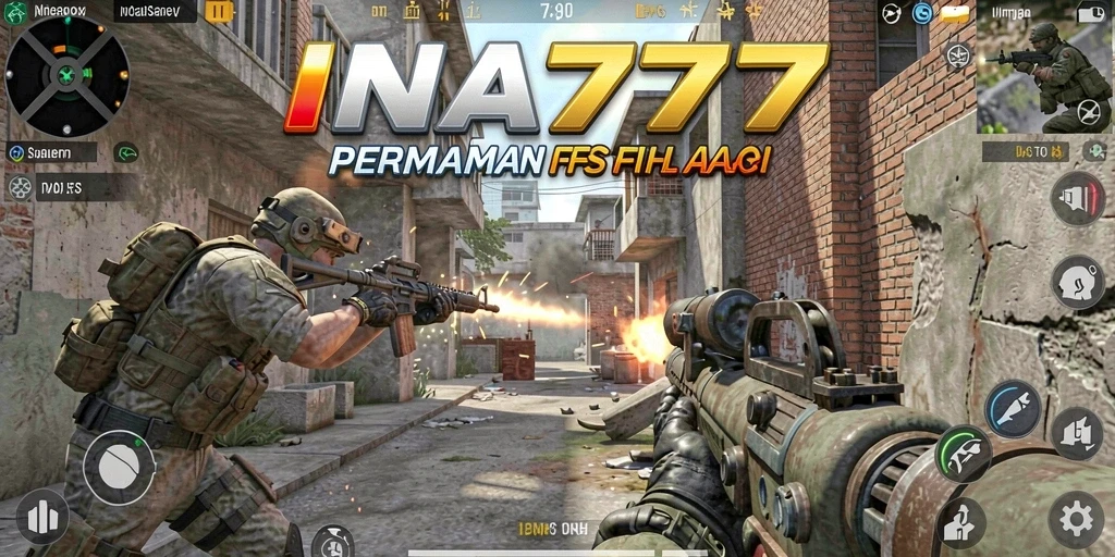 Screenshot gameplay menegangkan dalam permainan FPS INA777.