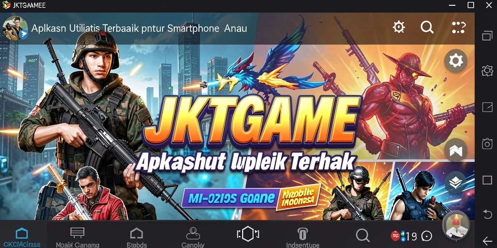 Tangkapan layar JKTGAME menampilkan antarmuka aplikasi yang user-friendly dan fitur pengingat.