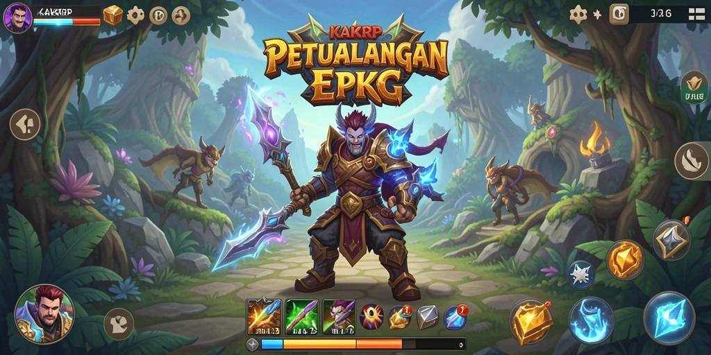 Gameplay RPG KAKRP yang mendebarkan dengan karakter dan monster yang menarik.