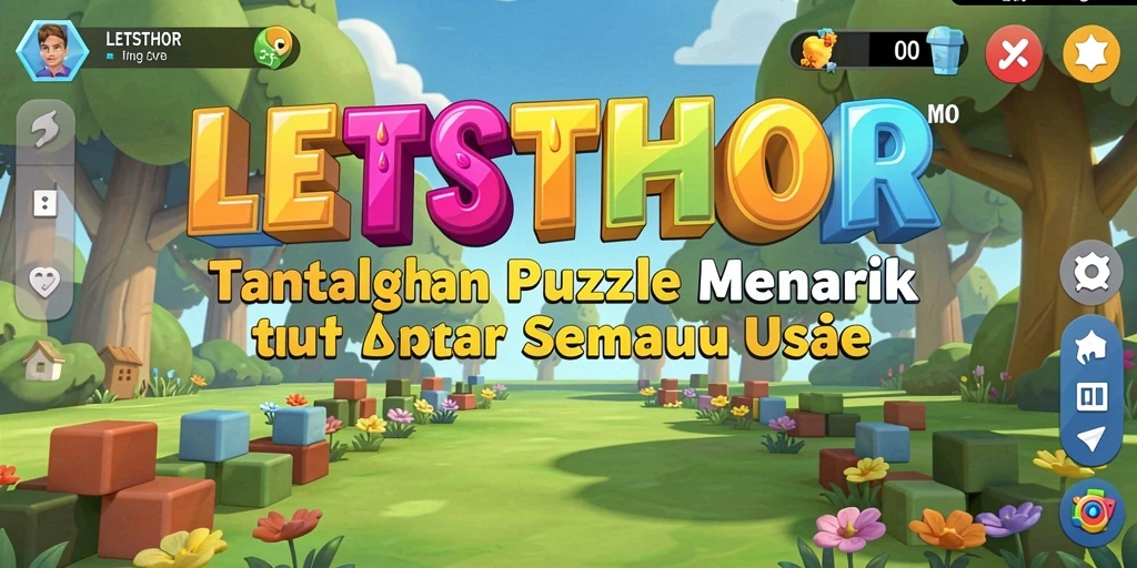 Tampilan menarik dari gameplay LETSTHOR yang menantang pemikiran.