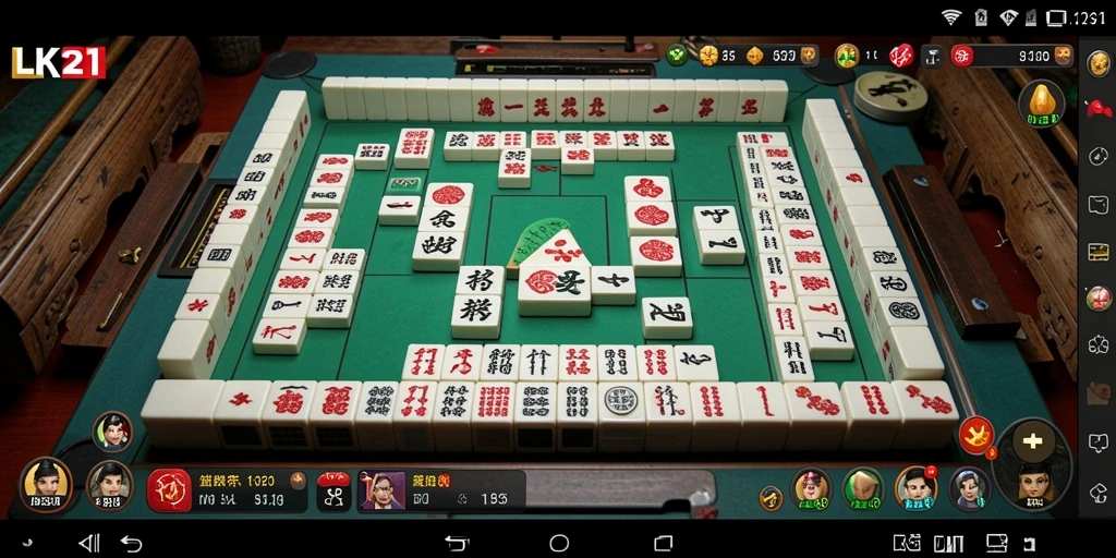 Screenshot gameplay LK21 yang menunjukkan keasyikan bermain Mahjong.
