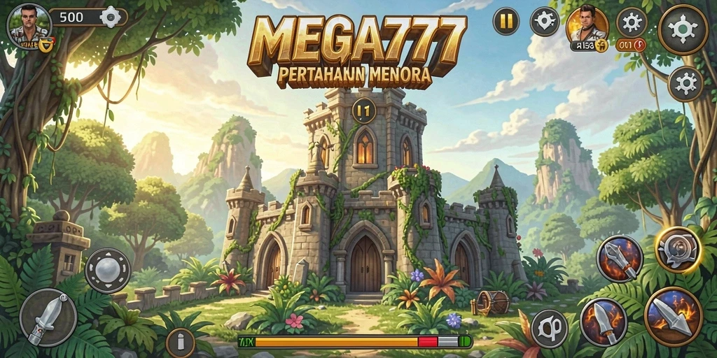 Gameplay seru dan strategis dalam game Tower Defense MEGA777.