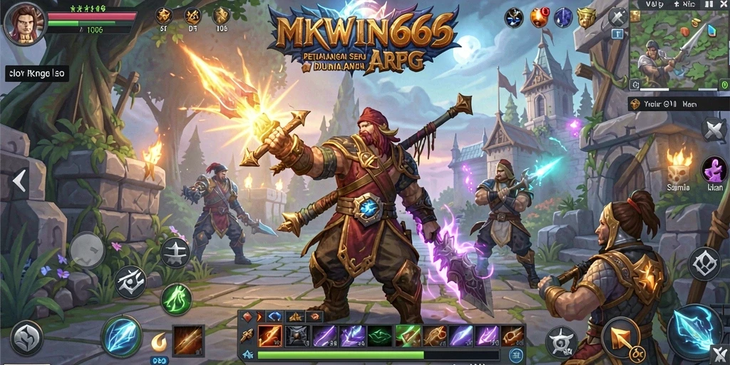 Tampilan gameplay ARPG yang seru dan mendebarkan di MKWIN666.