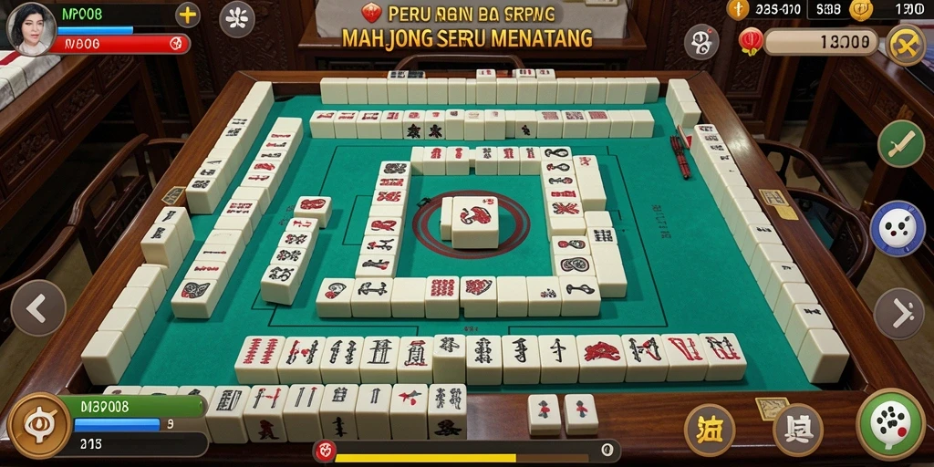 Screenshot MPO08 menampilkan gameplay Mahjong yang menarik.