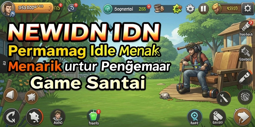 Tangkapan layar gameplay <strong>NEWIDN</strong> yang menunjukkan momen santai saat bermain.