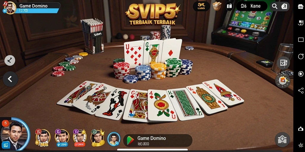 Screenshot gameplay SVIP5 yang menampilkan momen seru dalam permainan Domino.