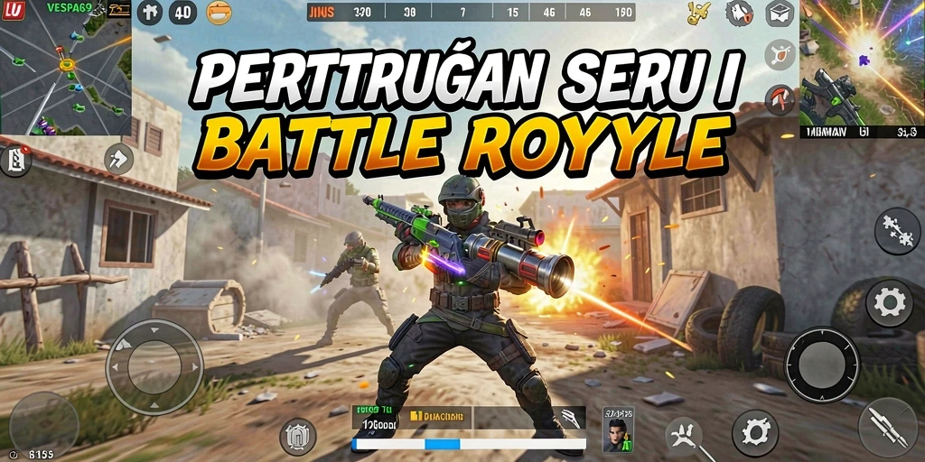 Tangkapan layar VESPA69 menampilkan momen seru gameplay Battle Royale.