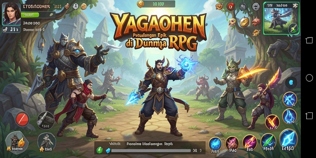 Tangkapan layar menampilkan aksi seru dalam gameplay RPG YAGAOHEN.