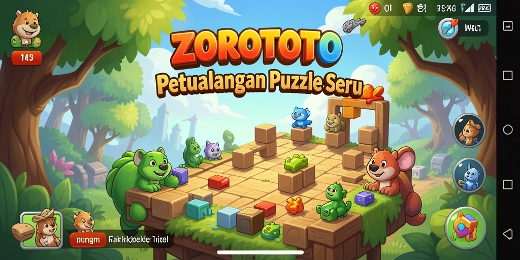 Screenshot gameplay ZOROTOTO menampilkan tantangan puzzle yang menarik.